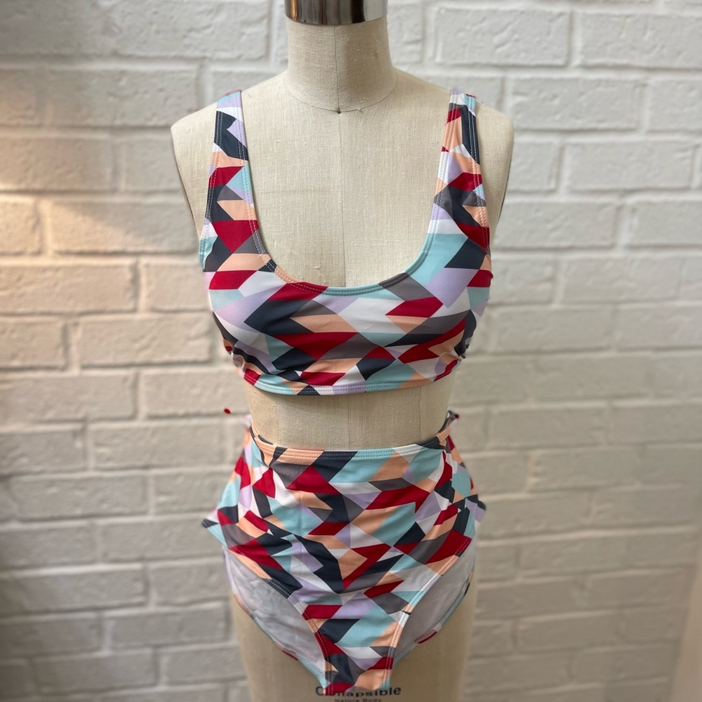 CUPSHE high waisted medium swimsuit